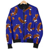 Eagle Blue Pattern Print Men's Bomber Jacket-grizzshop