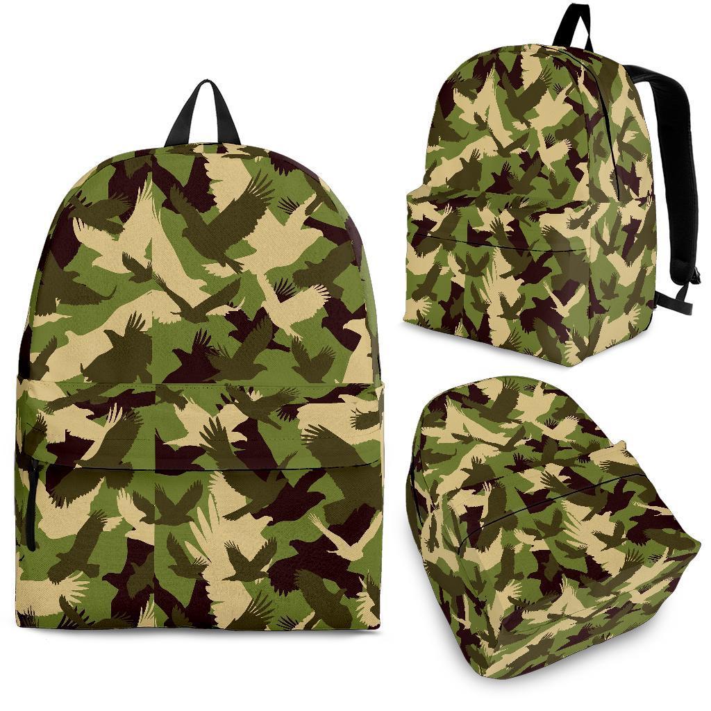 Eagle Camo Pattern Print Backpack-grizzshop