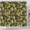 Eagle Camo Pattern Print Bathroom Shower Curtain-grizzshop