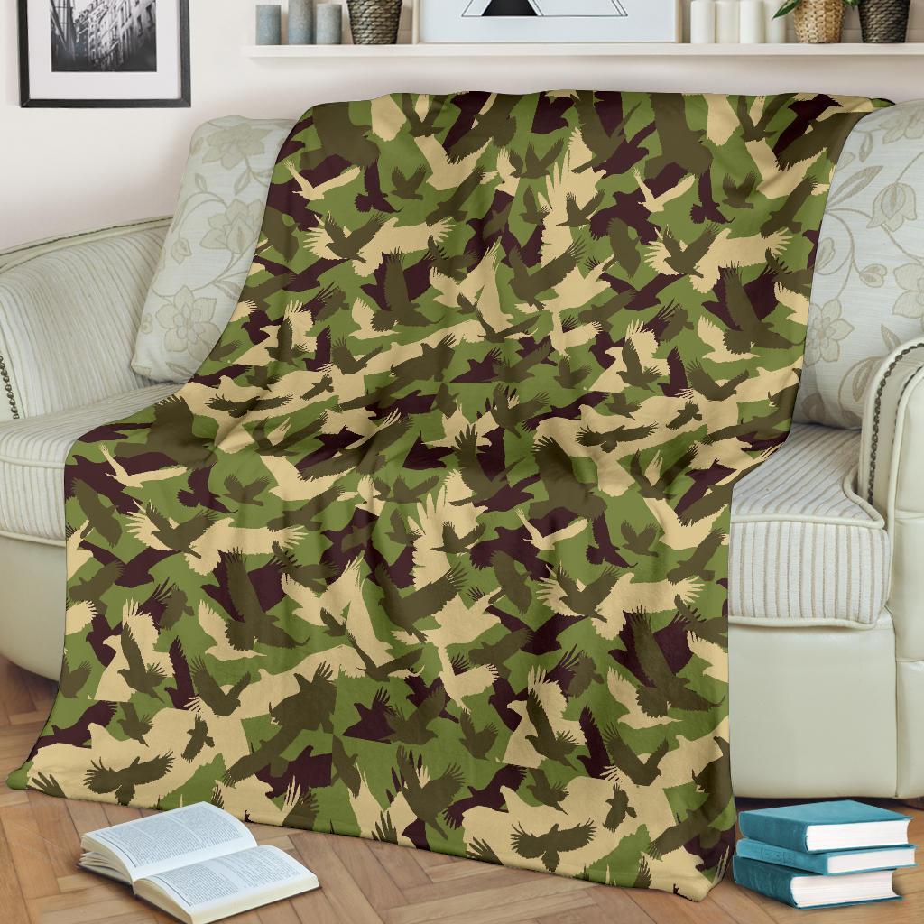 Eagle Camo Pattern Print Blanket-grizzshop