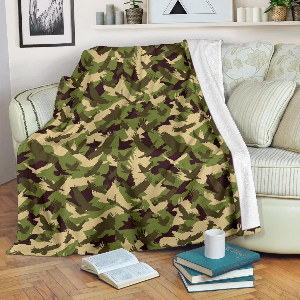 Eagle Camo Pattern Print Blanket-grizzshop