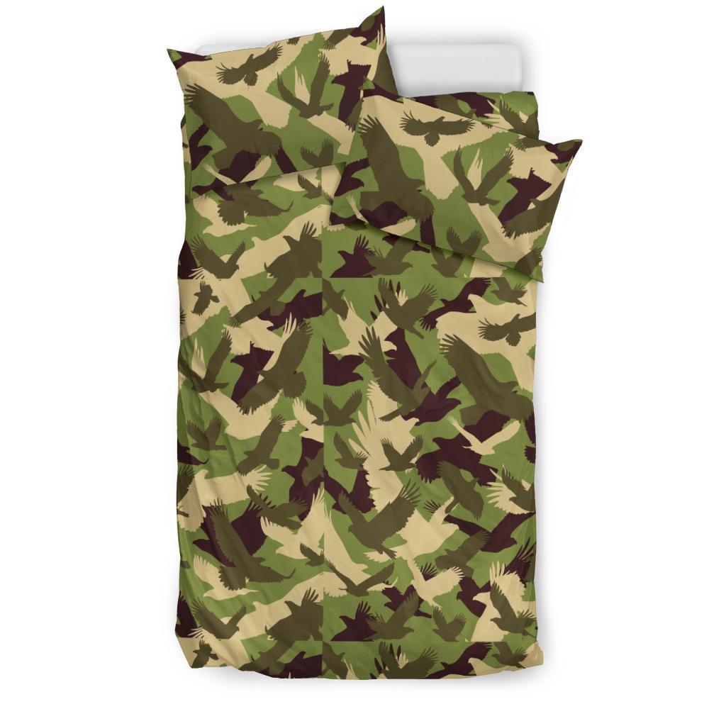 Eagle Camo Pattern Print Duvet Cover Bedding Set-grizzshop