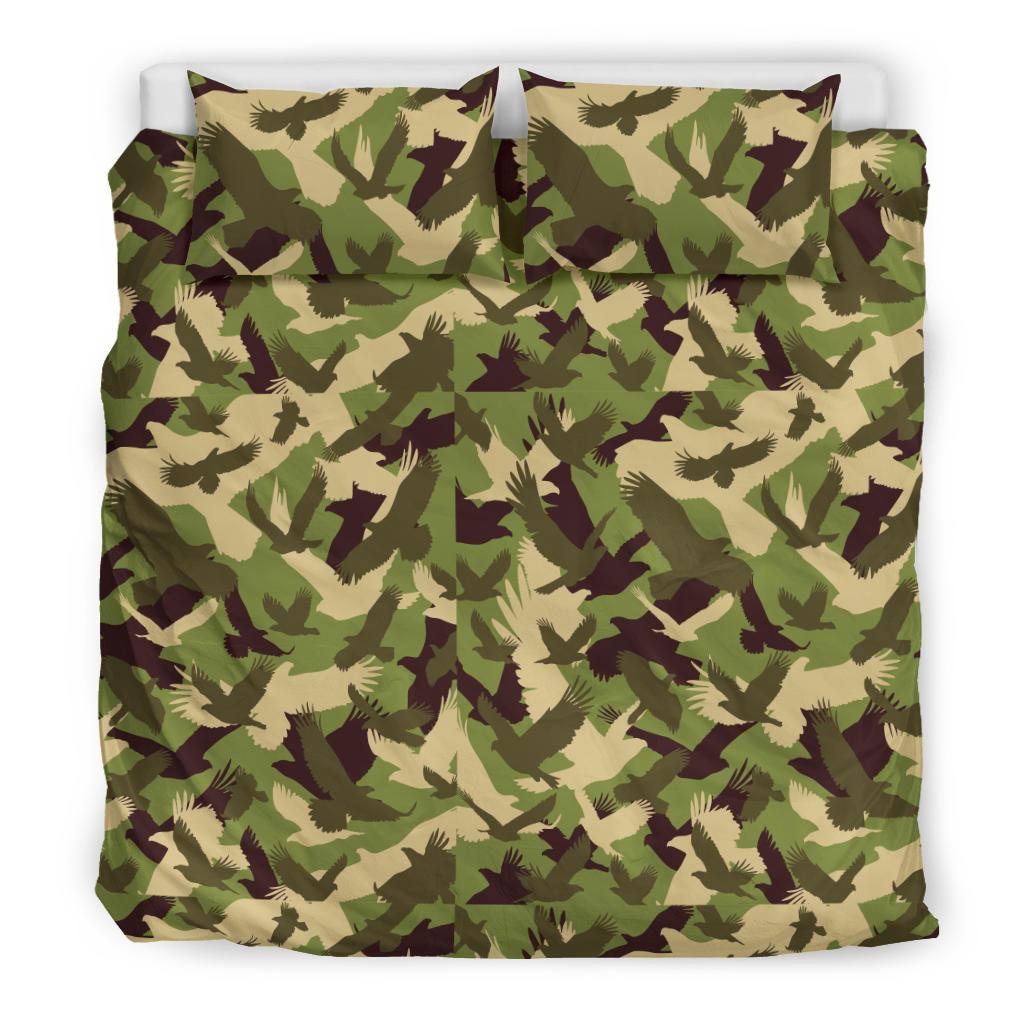 Eagle Camo Pattern Print Duvet Cover Bedding Set-grizzshop