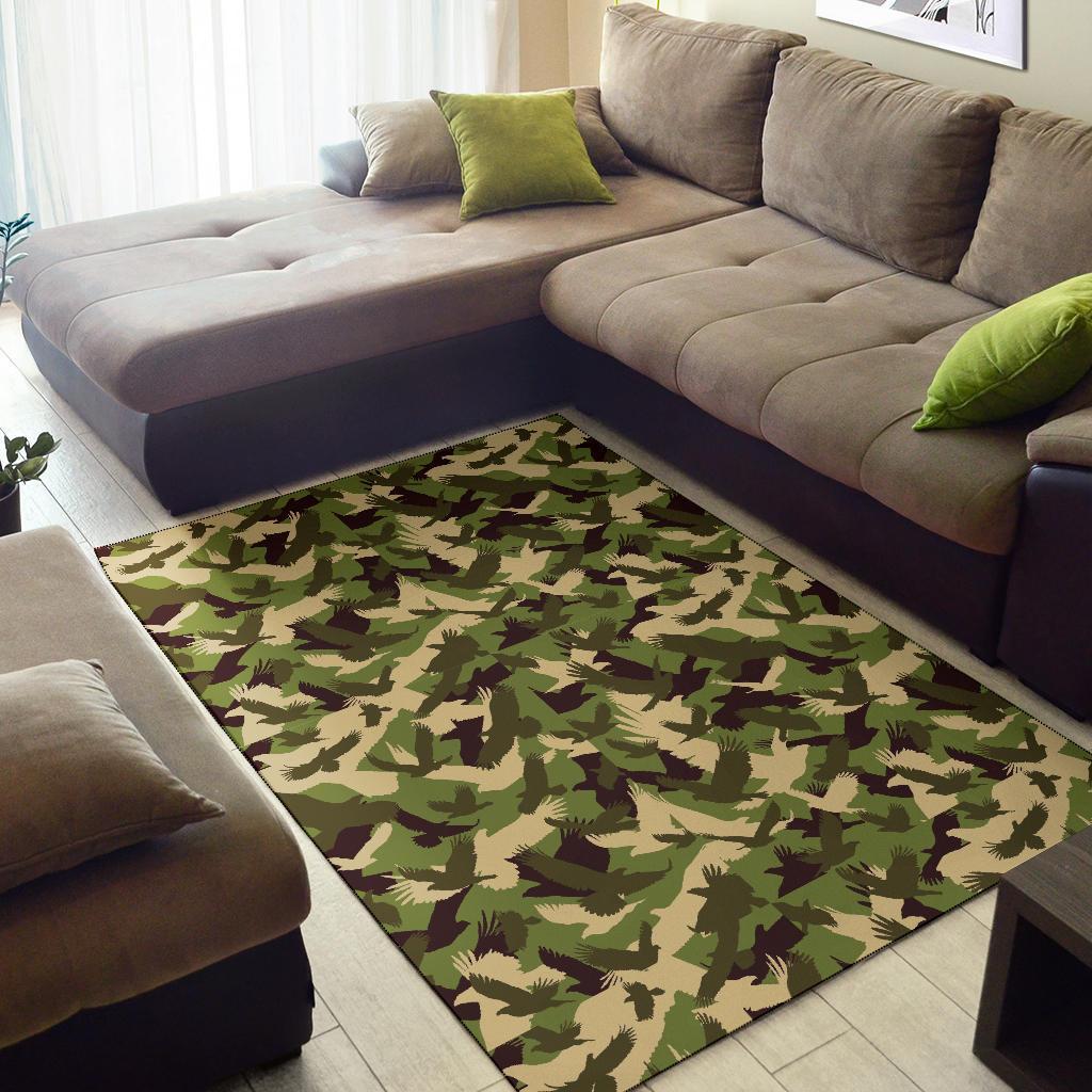 Eagle Camo Pattern Print Floor Mat-grizzshop