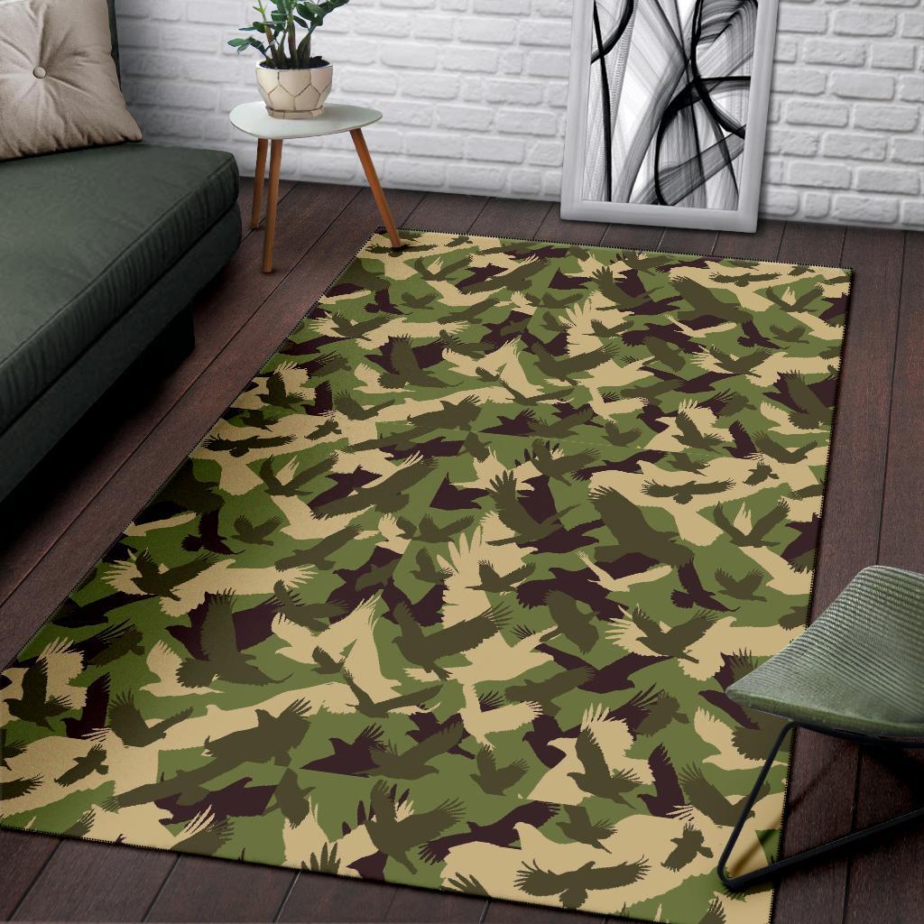 Eagle Camo Pattern Print Floor Mat-grizzshop