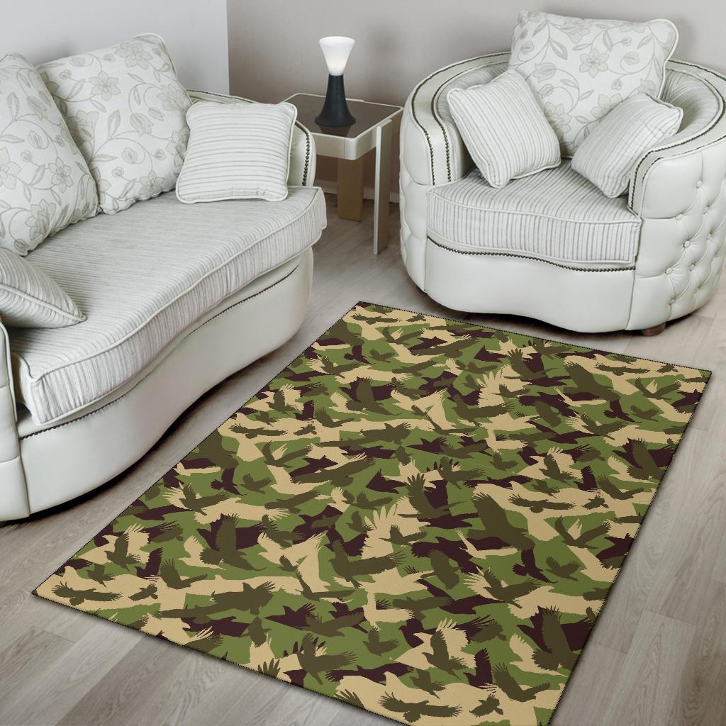 Eagle Camo Pattern Print Floor Mat-grizzshop