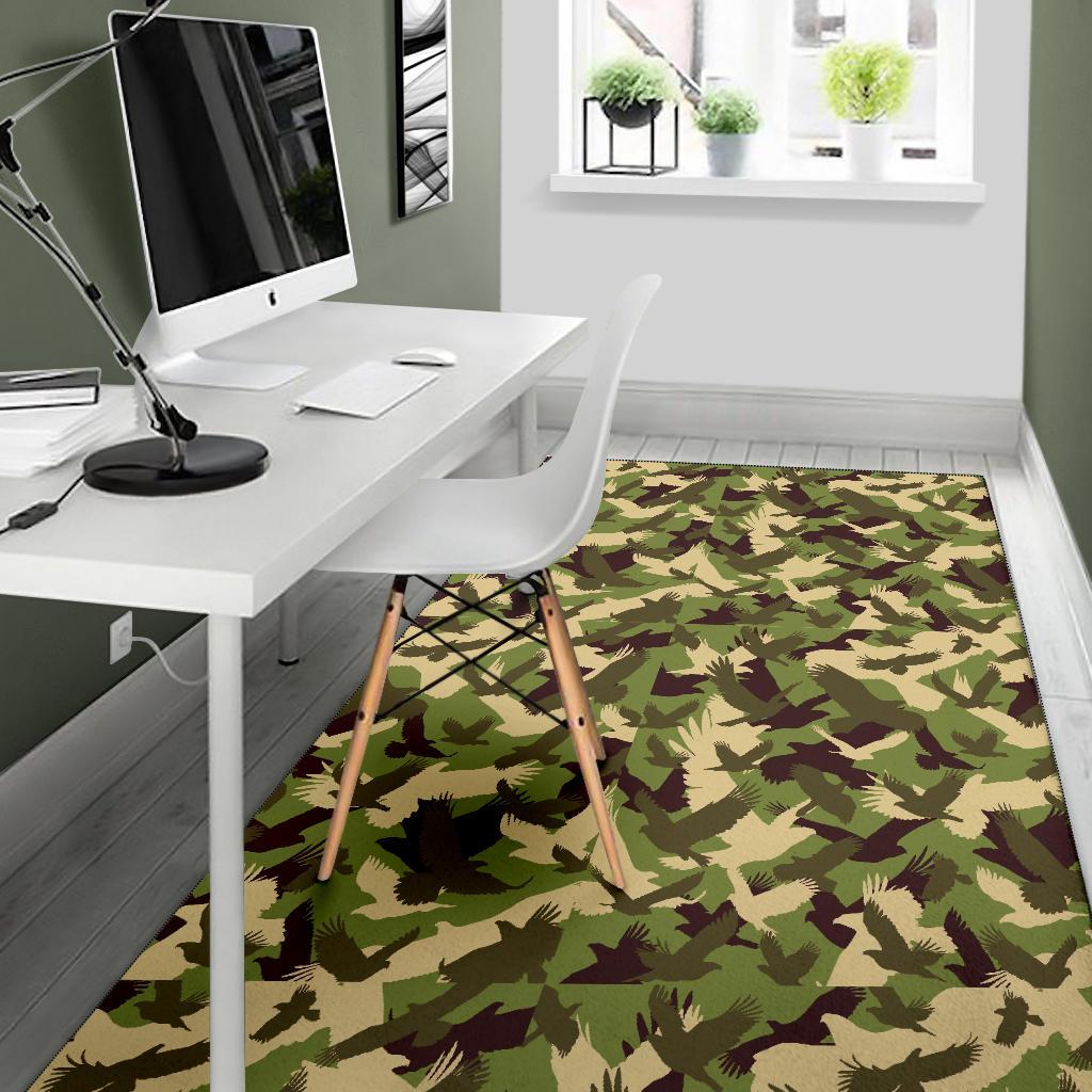 Eagle Camo Pattern Print Floor Mat-grizzshop