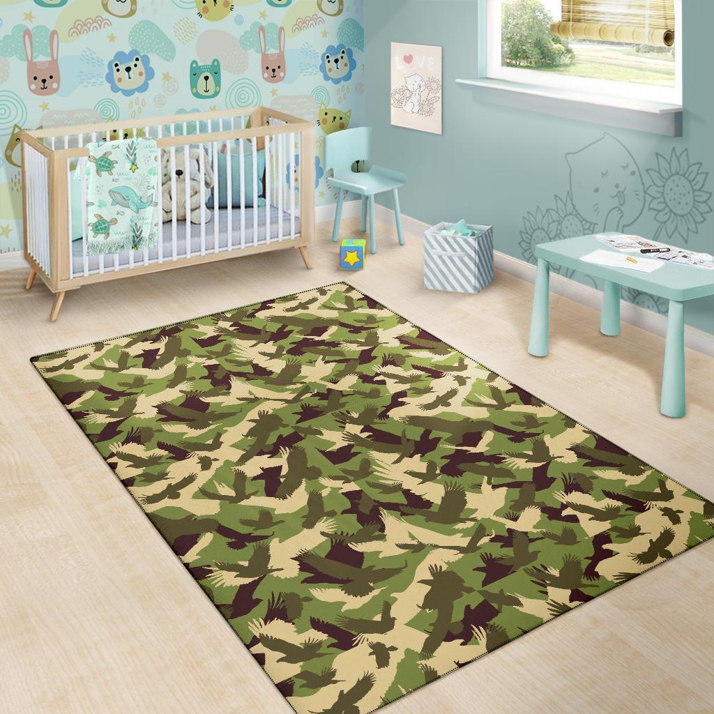 Eagle Camo Pattern Print Floor Mat-grizzshop