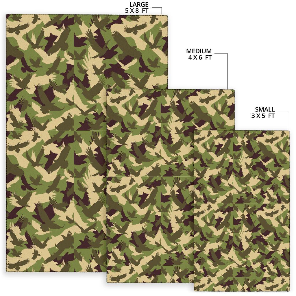 Eagle Camo Pattern Print Floor Mat-grizzshop