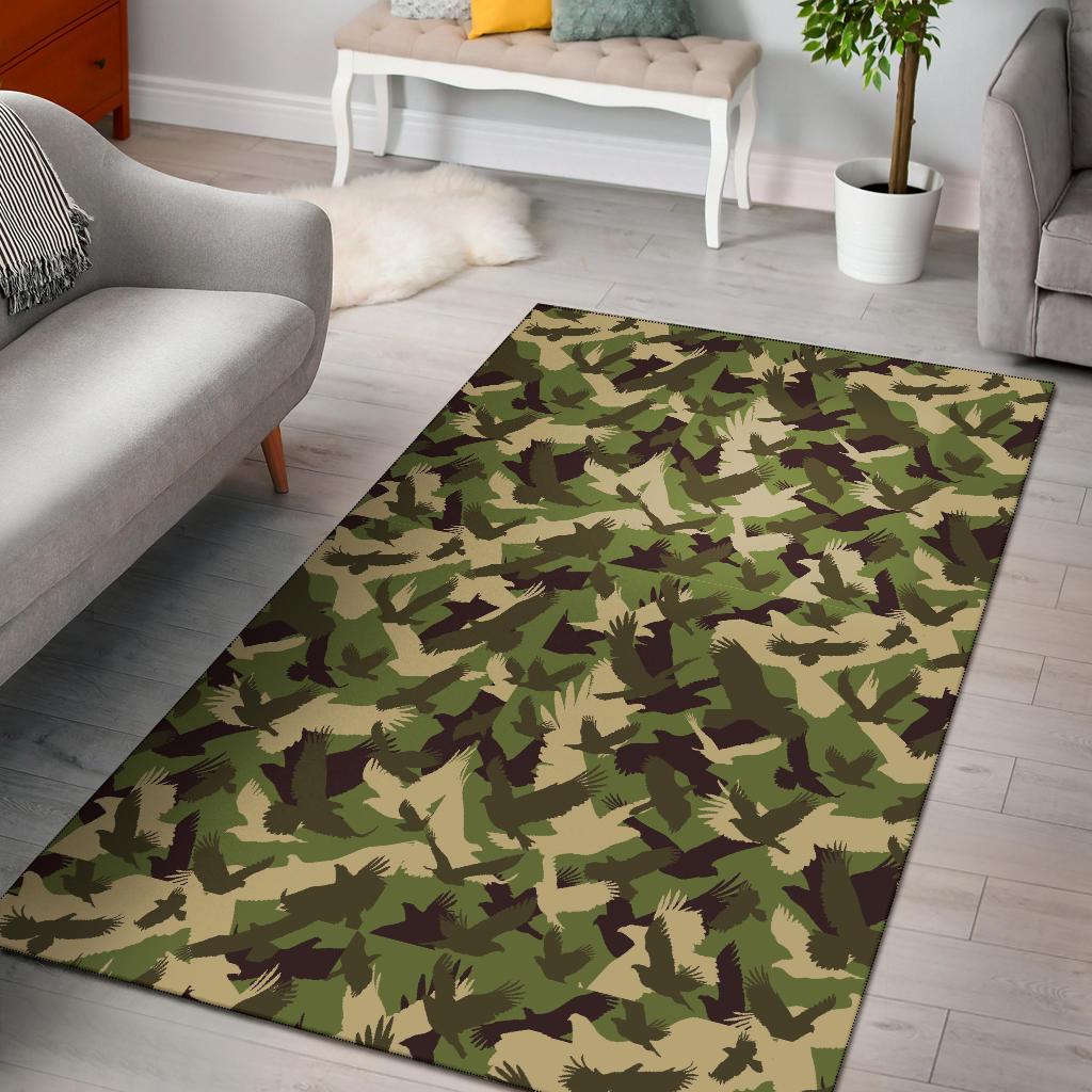 Eagle Camo Pattern Print Floor Mat-grizzshop