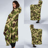 Eagle Camo Pattern Print Hooded Blanket-grizzshop