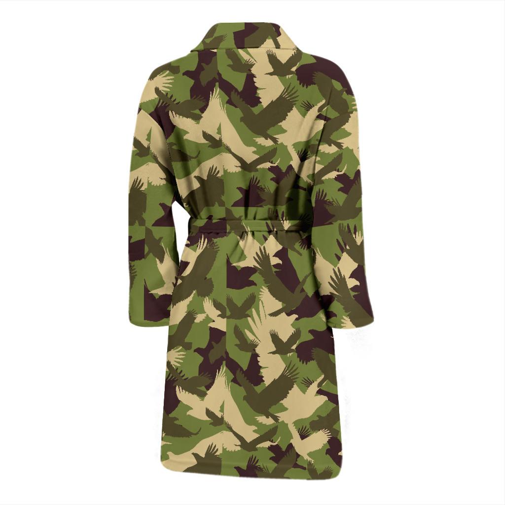 Eagle Camo Pattern Print Men Long Robe-grizzshop