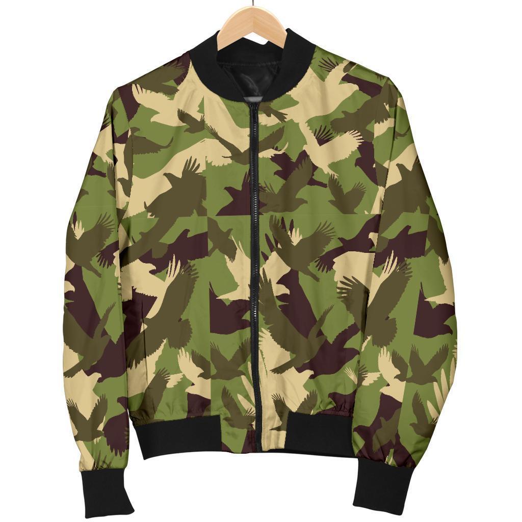 Eagle Camo Pattern Print Men's Bomber Jacket-grizzshop