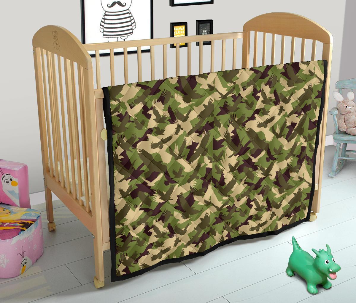 Eagle Camo Pattern Print Quilt-grizzshop