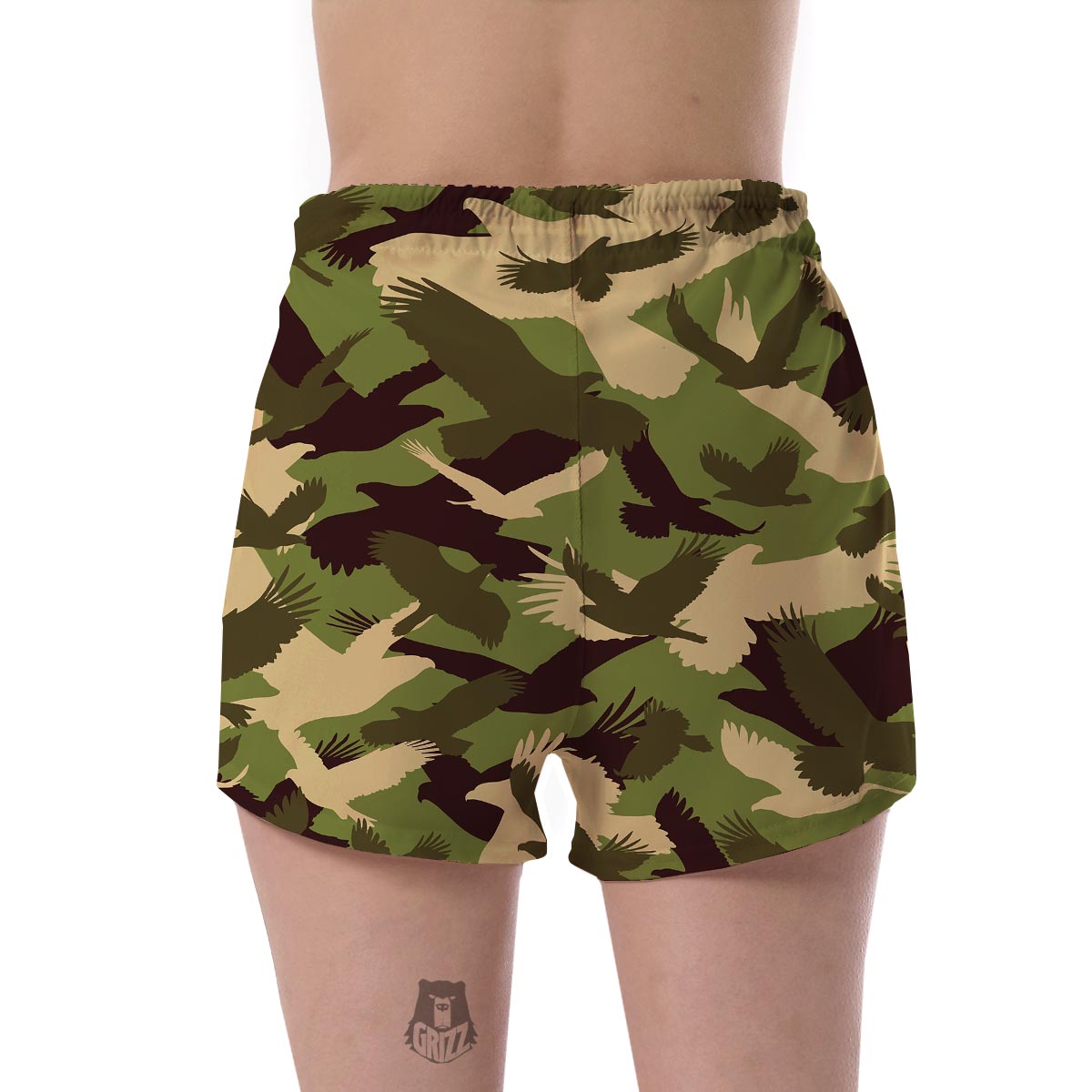 Eagle Camo Pattern Print Women's Shorts-grizzshop