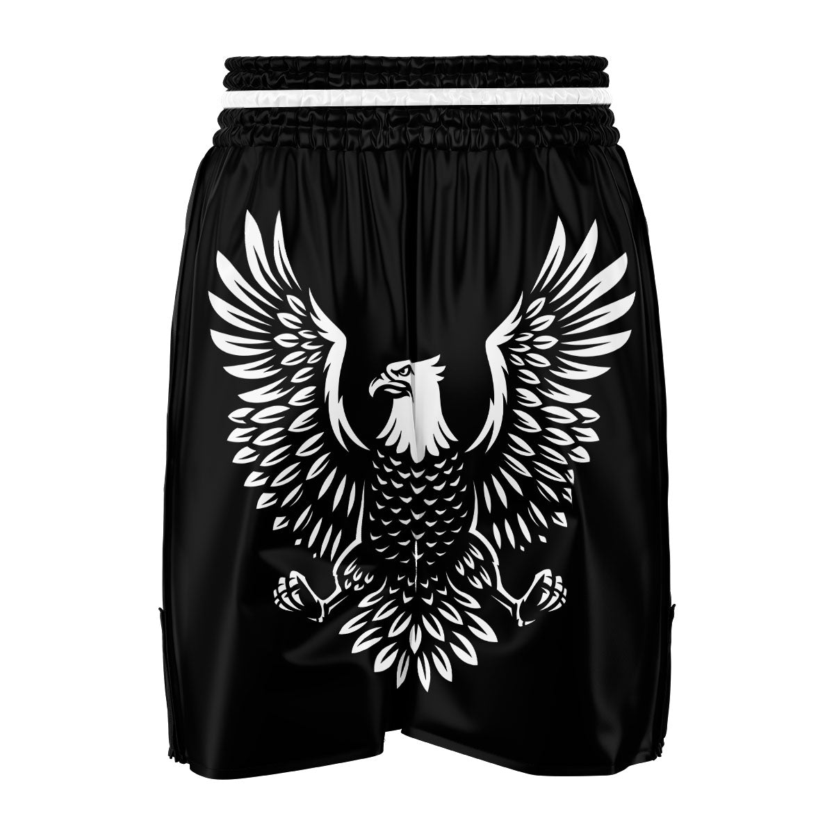 Eagle Monochrome Print Boxing Shorts-grizzshop
