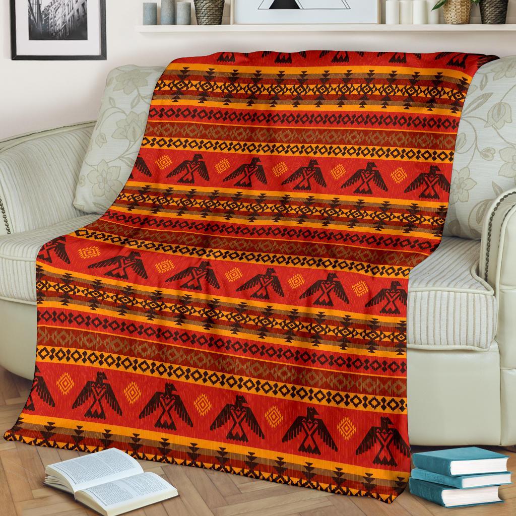 Eagle Native American Pattern Print Blanket-grizzshop