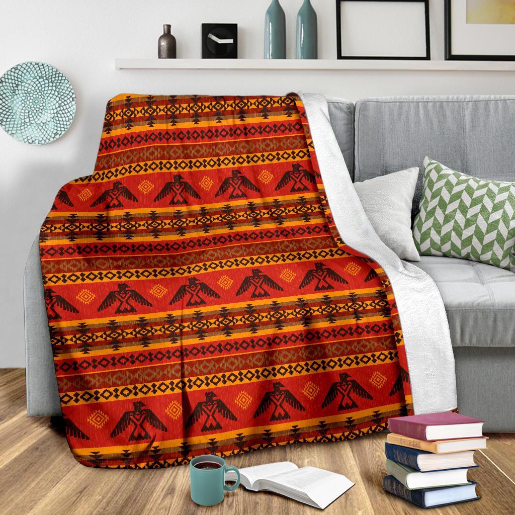 Eagle Native American Pattern Print Blanket-grizzshop