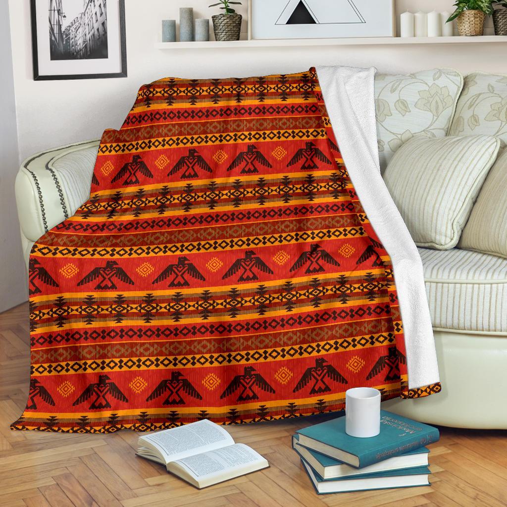 Eagle Native American Pattern Print Blanket-grizzshop