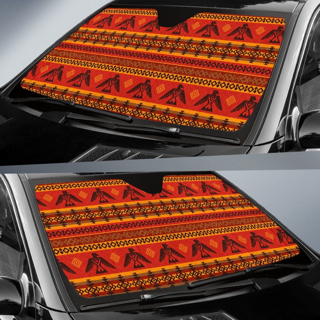 Eagle Native American Pattern Print Car Sun Shade-grizzshop