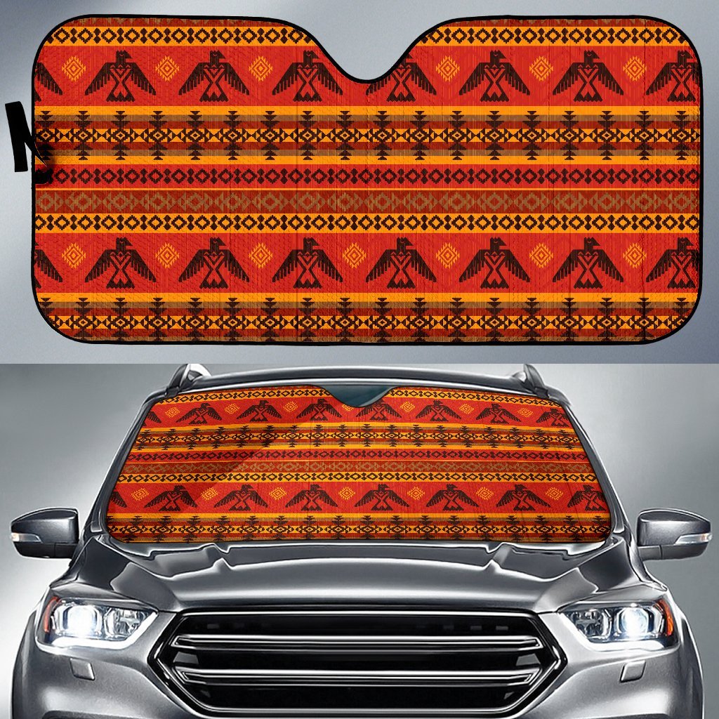 Eagle Native American Pattern Print Car Sun Shade-grizzshop