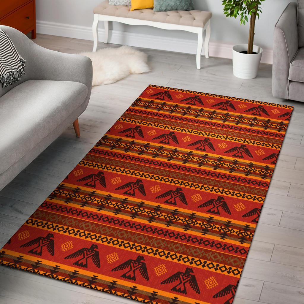Eagle Native American Pattern Print Floor Mat-grizzshop