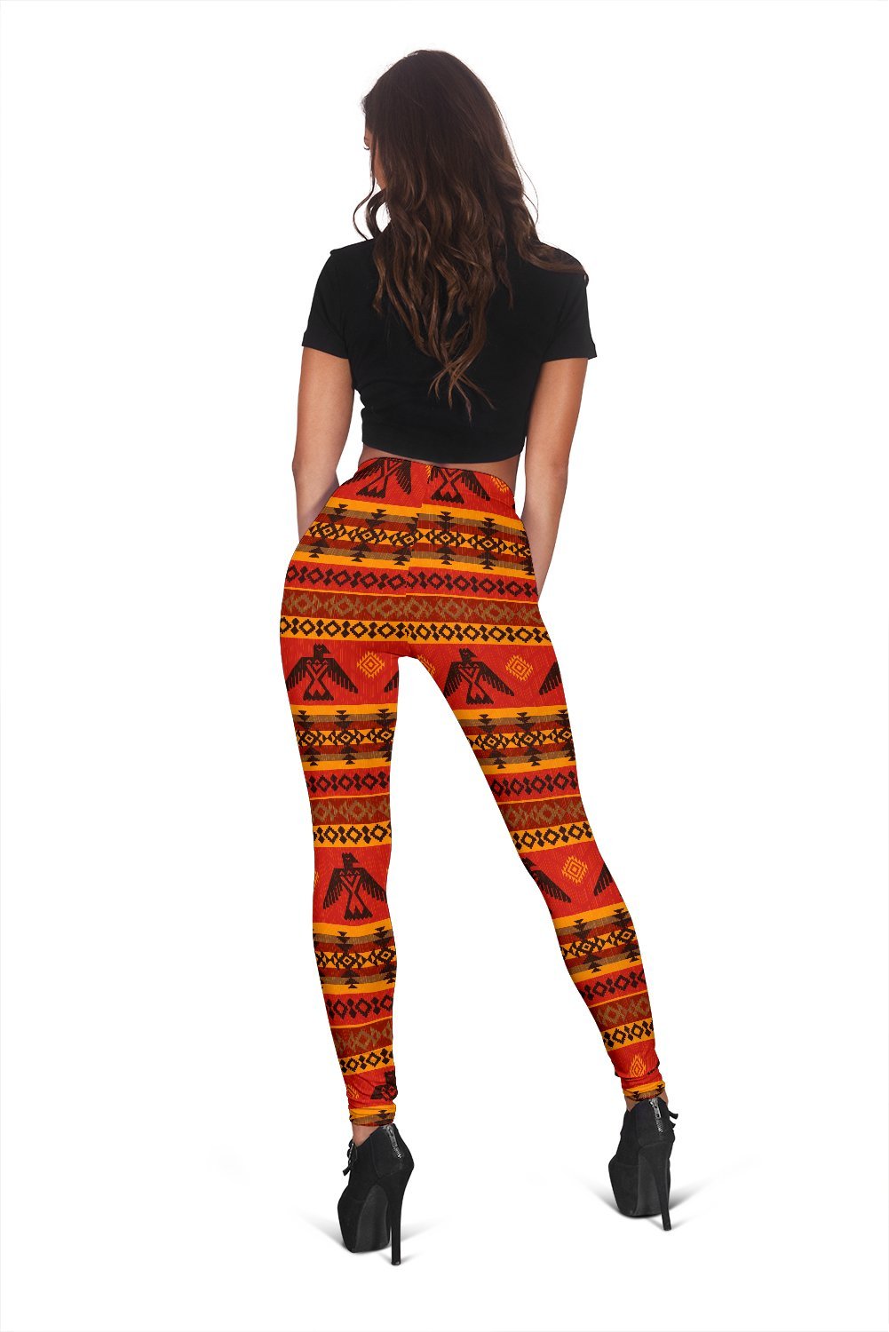 Eagle Native American Pattern Print Women Leggings-grizzshop