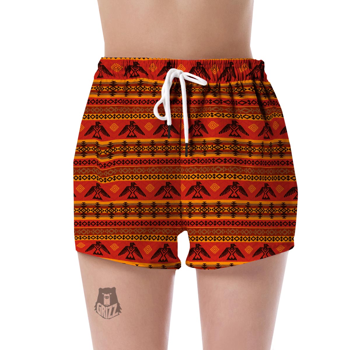 Eagle Native American Pattern Print Women's Shorts-grizzshop