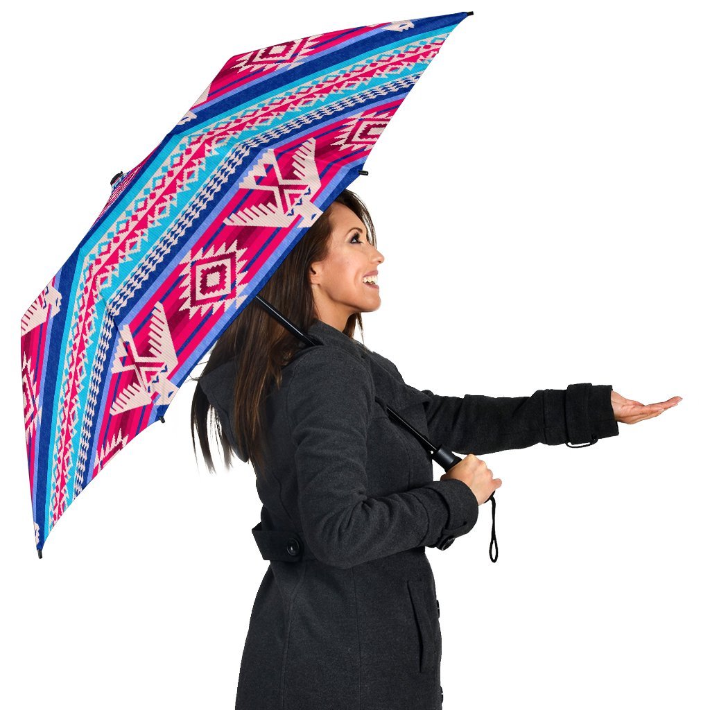 Eagle Native American Print Pattern Automatic Foldable Umbrella-grizzshop