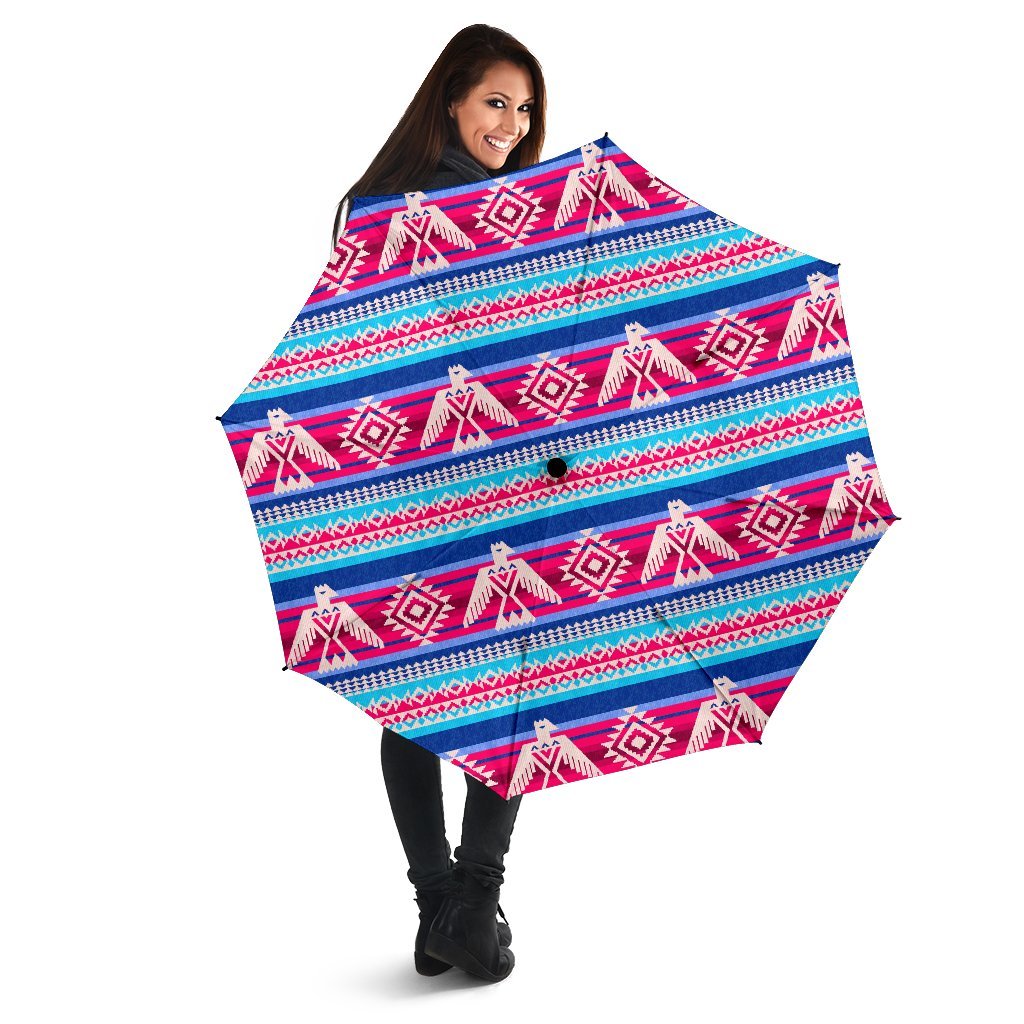 Eagle Native American Print Pattern Automatic Foldable Umbrella-grizzshop