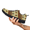 Eagle Native American Print Pattern Black Sneaker-grizzshop