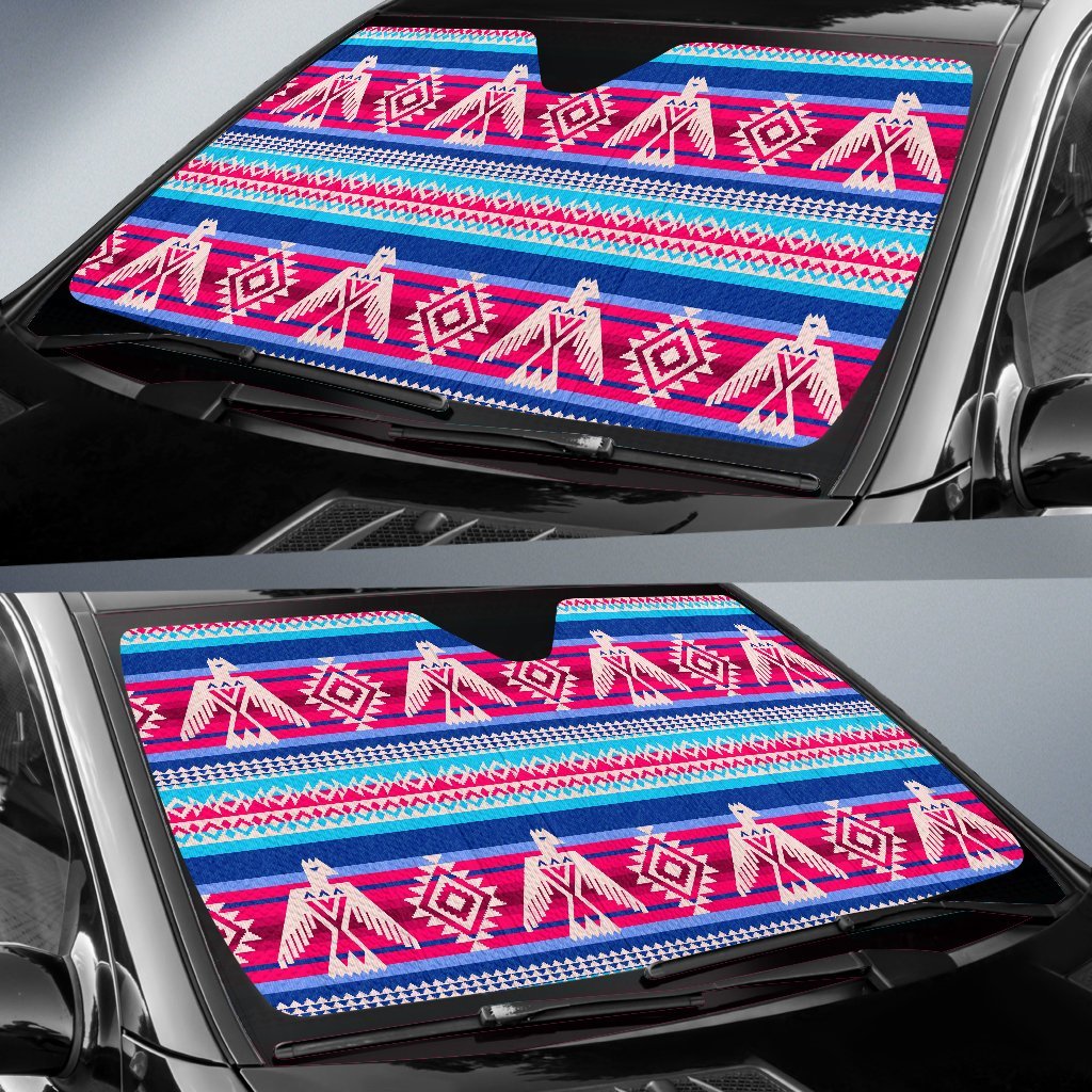 Eagle Native American Print Pattern Car Sun Shade-grizzshop