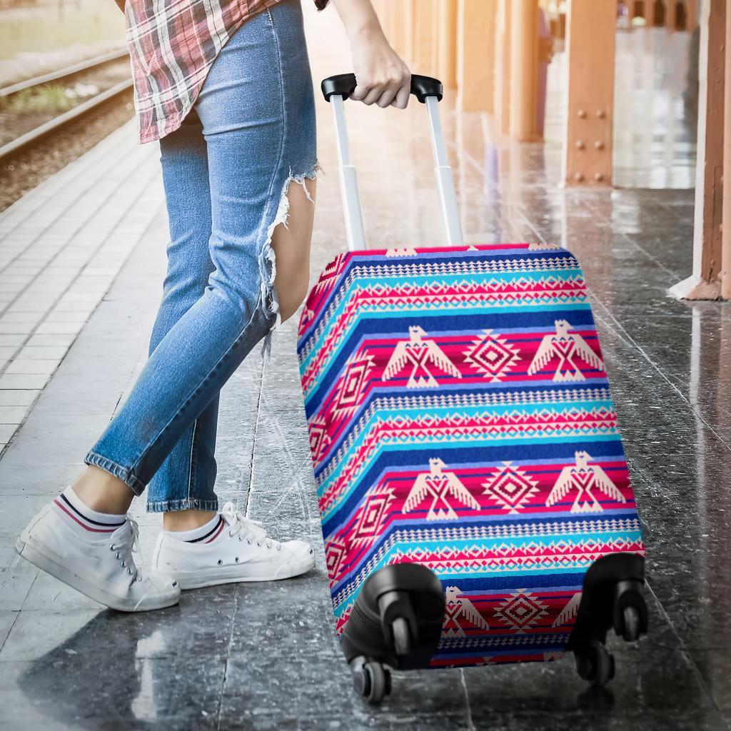 Eagle Native American Print Pattern Luggage Cover Protector-grizzshop