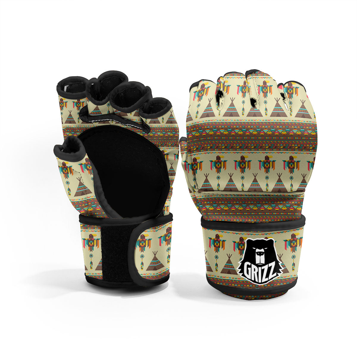 Eagle Native American Print Pattern MMA Gloves-grizzshop