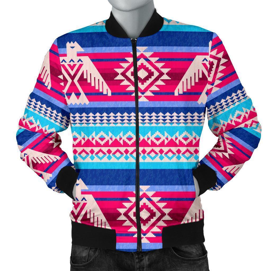 Eagle Native American Print Pattern Men's Bomber Jacket-grizzshop