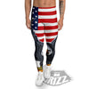 Eagle Patriotic American Print Men's Leggings-grizzshop