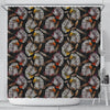 Eagle Pattern Print Bathroom Shower Curtain-grizzshop