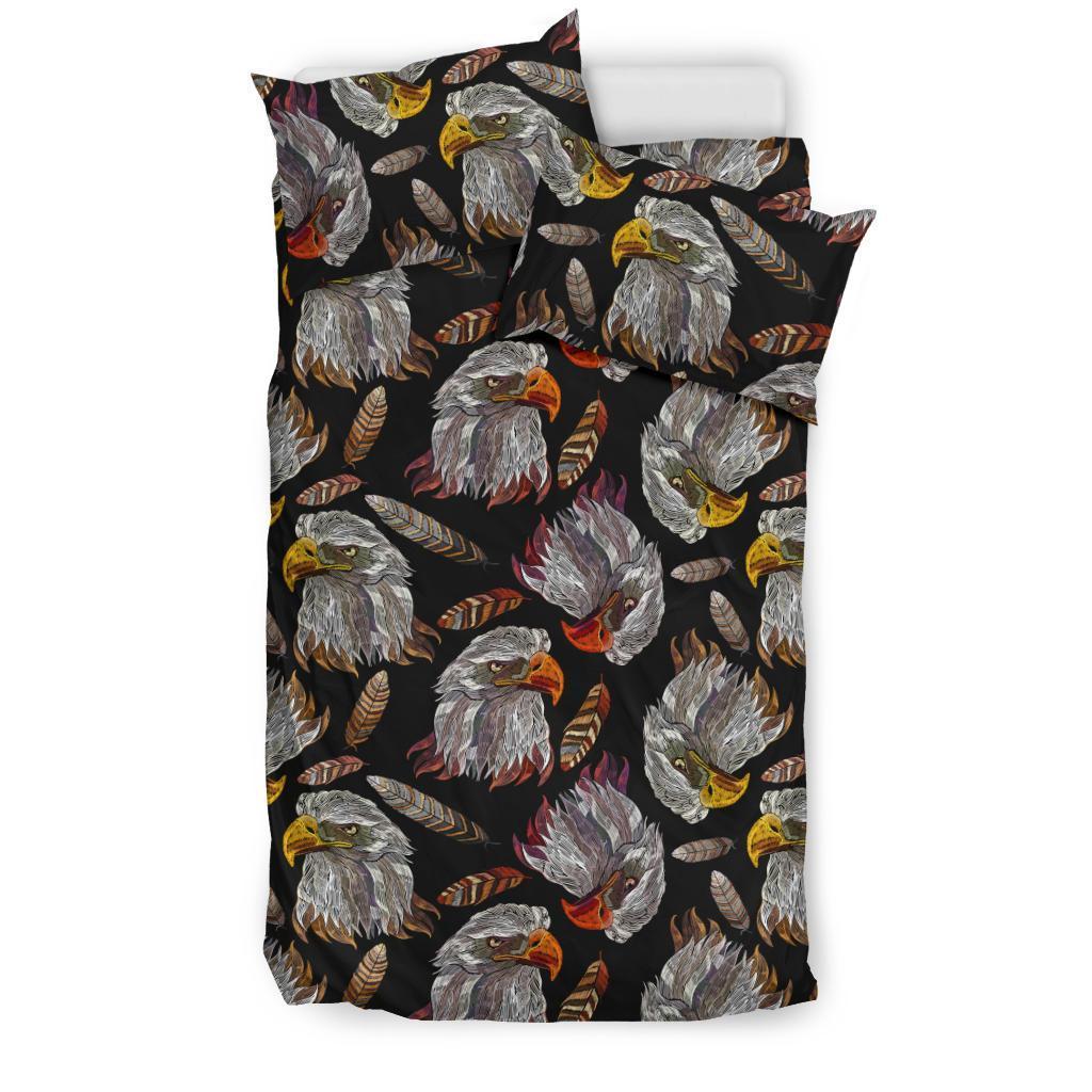 Eagle Pattern Print Duvet Cover Bedding Set-grizzshop