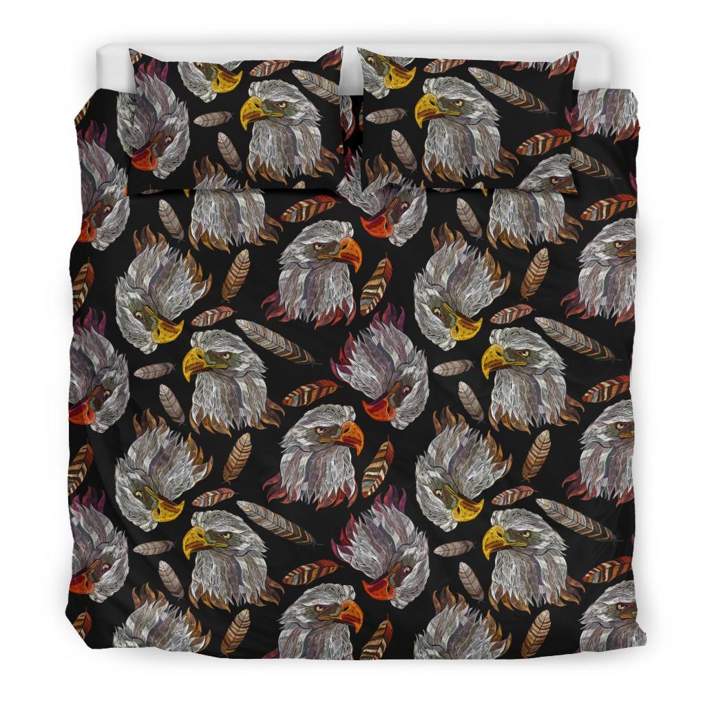 Eagle Pattern Print Duvet Cover Bedding Set-grizzshop