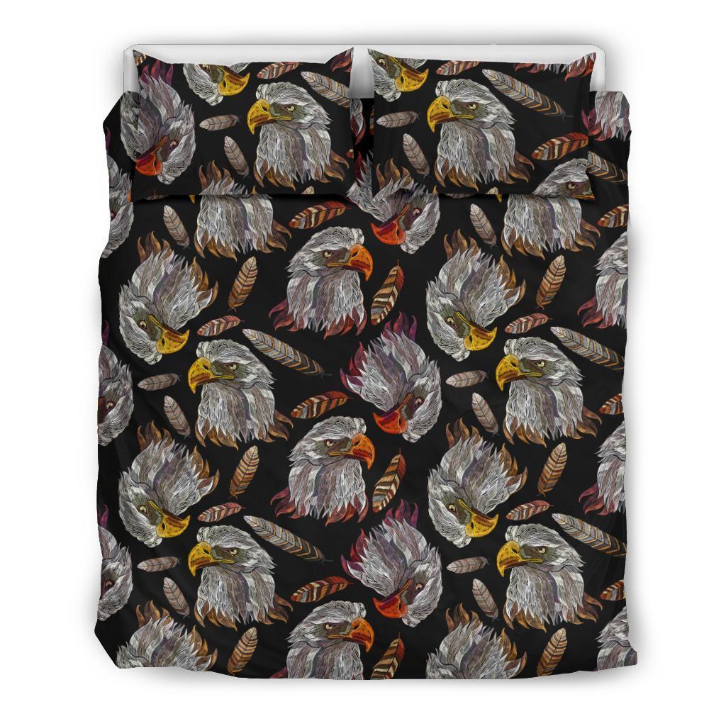Eagle Pattern Print Duvet Cover Bedding Set-grizzshop