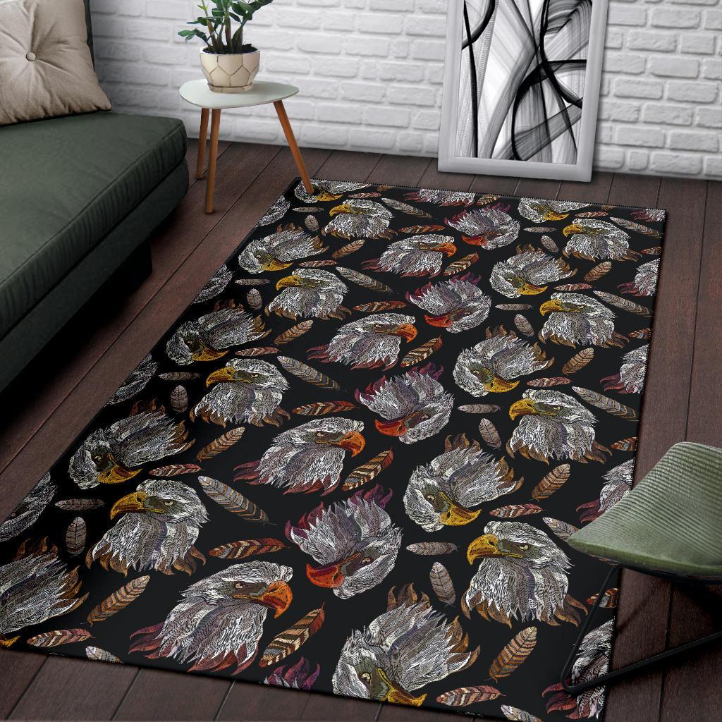 Eagle Pattern Print Floor Mat-grizzshop