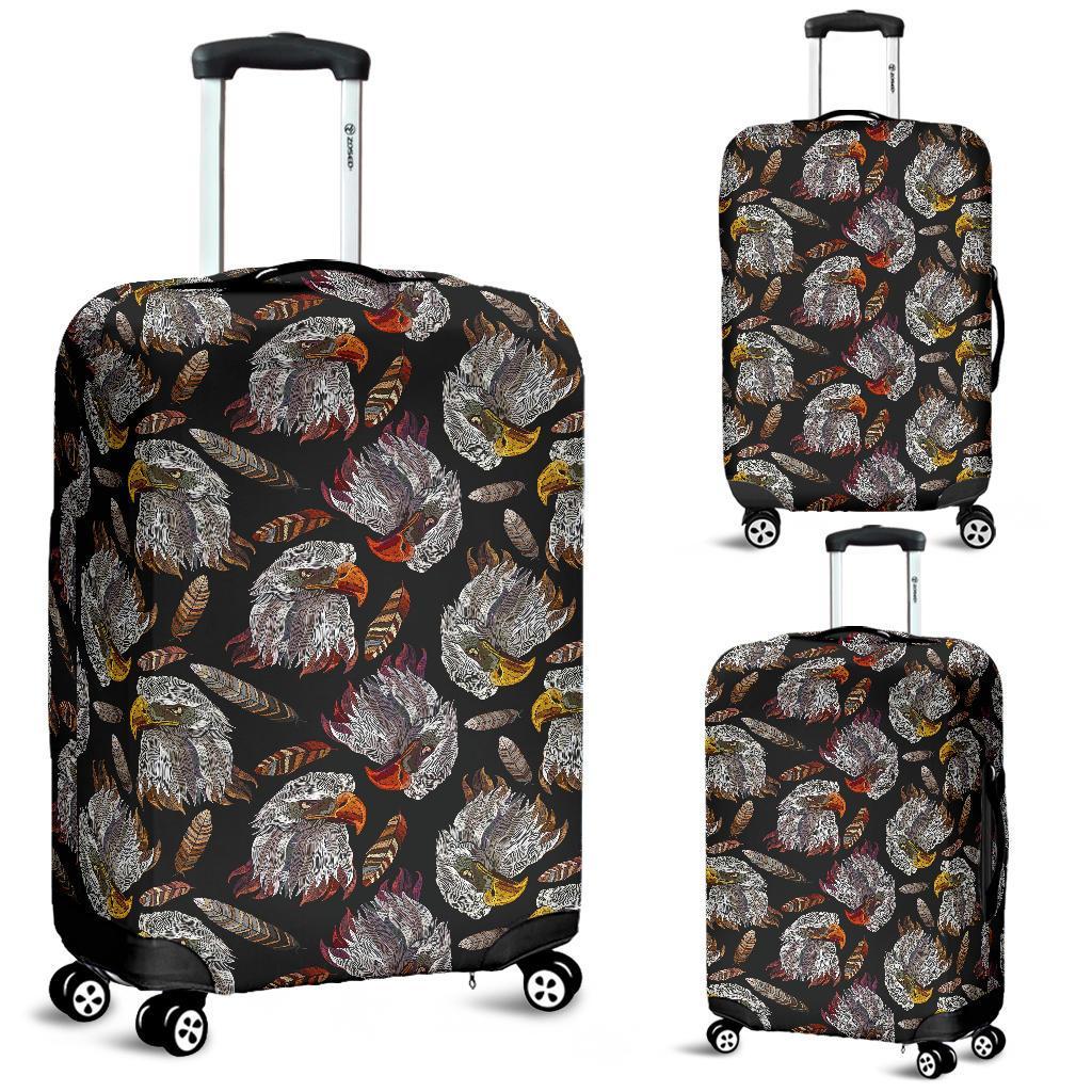 Eagle Pattern Print Luggage Cover Protector-grizzshop