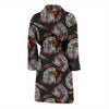 Eagle Pattern Print Men Long Robe-grizzshop