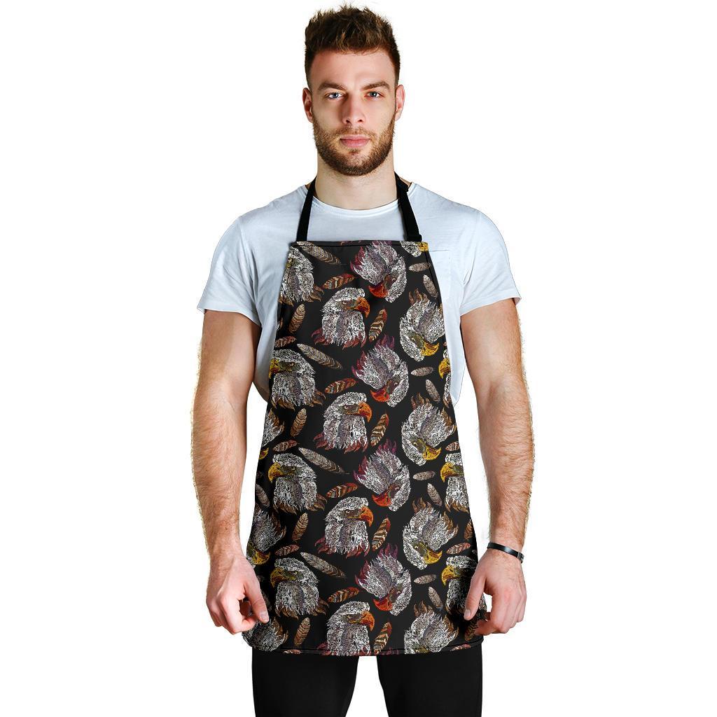 Eagle Pattern Print Men's Apron-grizzshop