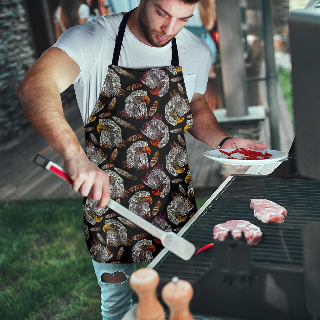 Eagle Pattern Print Men's Apron-grizzshop