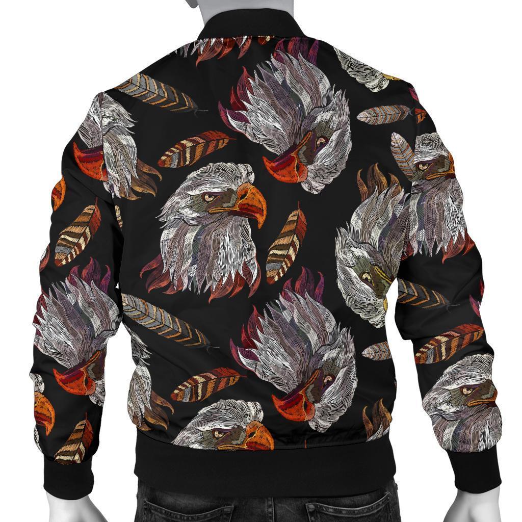 Eagle Pattern Print Men's Bomber Jacket-grizzshop