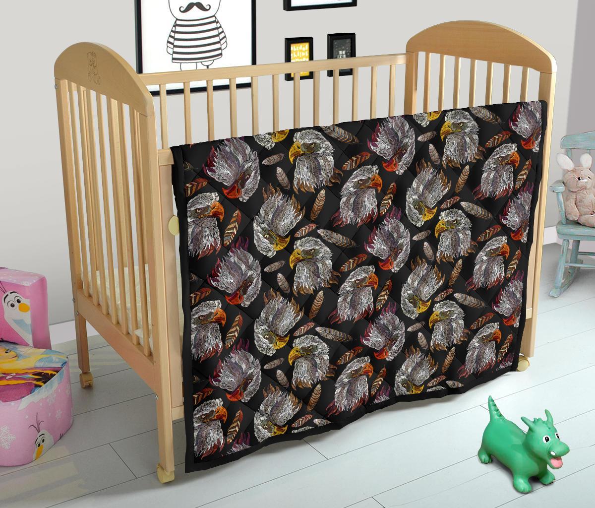 Eagle Pattern Print Quilt-grizzshop