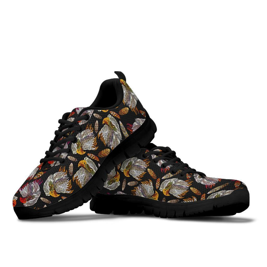 Eagle Pattern Print Sneaker Shoes For Men Women-grizzshop