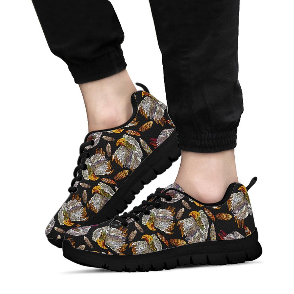 Eagle Pattern Print Sneaker Shoes For Men Women-grizzshop