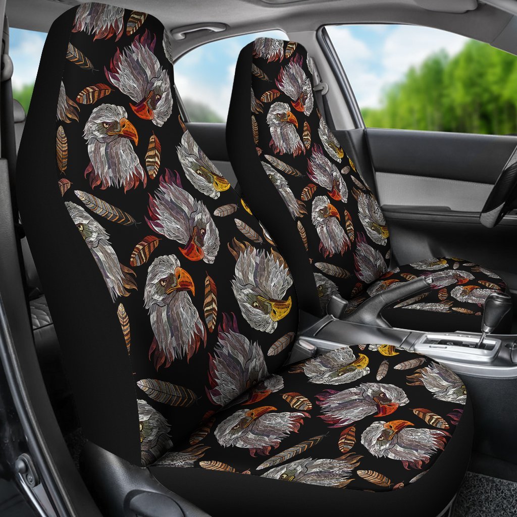 Eagle Pattern Print Universal Fit Car Seat Covers-grizzshop